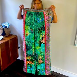 Camilla silk jungle pants size large